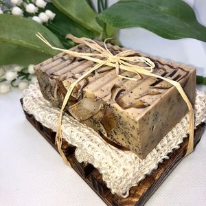 Homemade goat milk coffee soap gift set